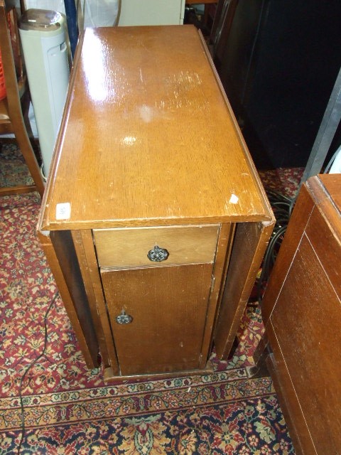 Oak Gateleg Table with drawer & cupboard 3ft wide