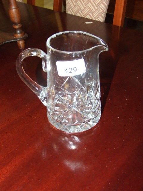 Cut Glass Jug 6 inches tall