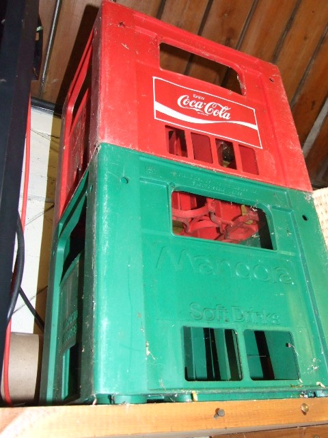 Vintage Coca Cola & Mandora Plastic Bottle Crates