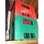 Vintage Coca Cola & Mandora Plastic Bottle Crates