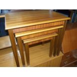 Retro nest of tables ( legs unbolt ) largest is 22 x 16 inches 20 tall