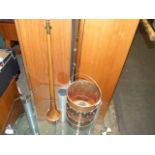 Brass Bell , Copper Horn & Brass Copper Pail
