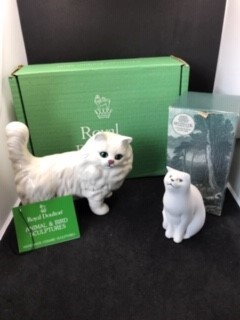 Royal Doulton Persian Cat (DA 132) and Highbank Porcelain Tom Cat, both boxed (2)