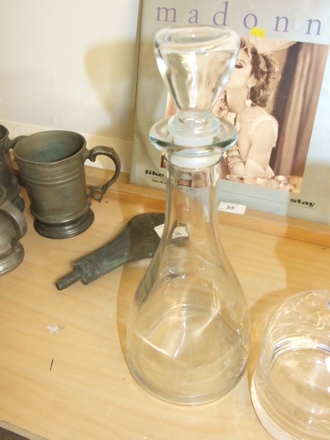 Dartington Glass Decanter 11 inches tall & one other 13 inches tall - Image 3 of 3