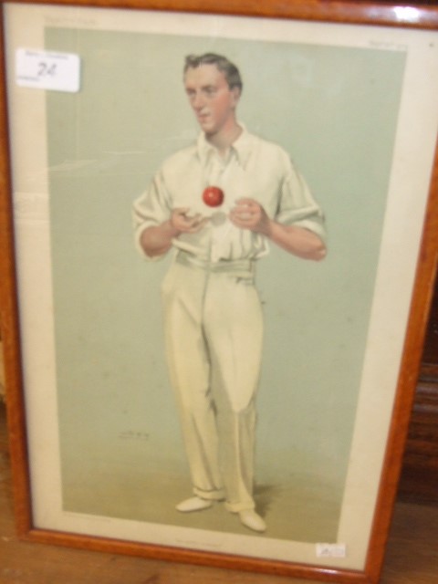 Vanity Fair Spy Print " An Arful Bowler " 10 x 15 inches