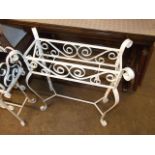 Rectangular Wrought Iron Plant / Pot Stand 41 X 7 inches 27 tall
