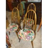 4 Ercol Quaker dining chairs