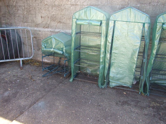 4 Patio Greenhouse Plant Stands ( 1 needs attention ) - Image 2 of 4
