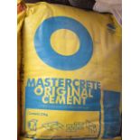 Mastercrete Cement 25 kg & 25 kg Mortar Mix & part bag of sand and filler