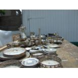 HUGE COLLECTION OF SILVER PLATE TABLE WARE