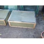 2 Wood Cloches with plastic panels ( need a little tlc )