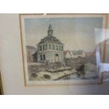 Graham Dudley Page FRSA The Custom House Kings Lynn . Etching with hand colouring. Dated, titled and
