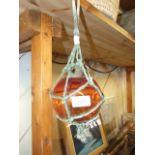 Fishing Net Float Hand Blown Orange Glass