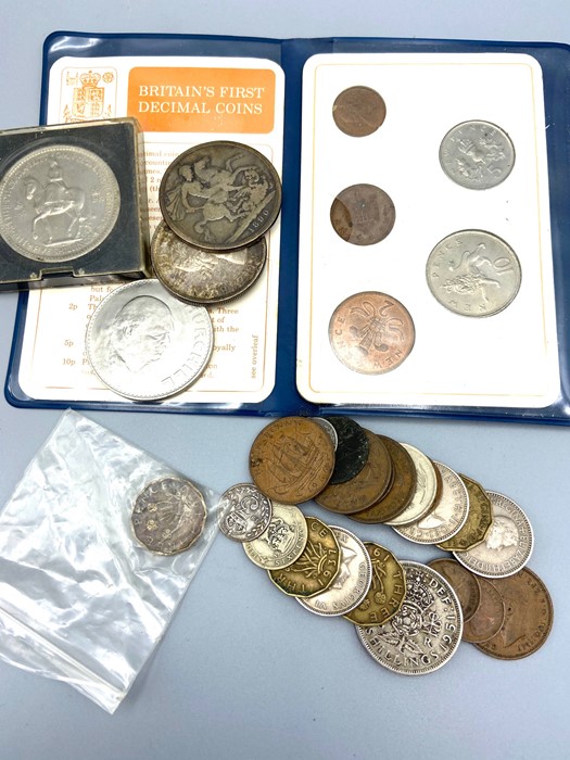 QUANTITY OF COINS SMALL CHANGE TO INCLUDE AN 1890 CROWN