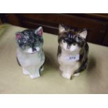 Babbicombe Pottery & Toni Raymond Cats 9 inches tall ( purrfect )