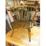 Small Ercol Tub Chair 19 inches between arms , 13 seat height & 26 inches to top of the back