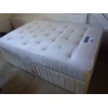 Double Drawered Divan bed with mattress & metal headboard