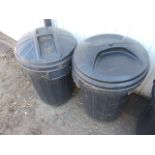 2 Plastic Dustbins