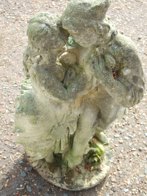 Weathered Concrete Couple 28 inches tall - Image 5 of 6