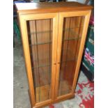 Modern 2 Door Glazed Display Cabinet 25 inches wide 50 1/2 tall