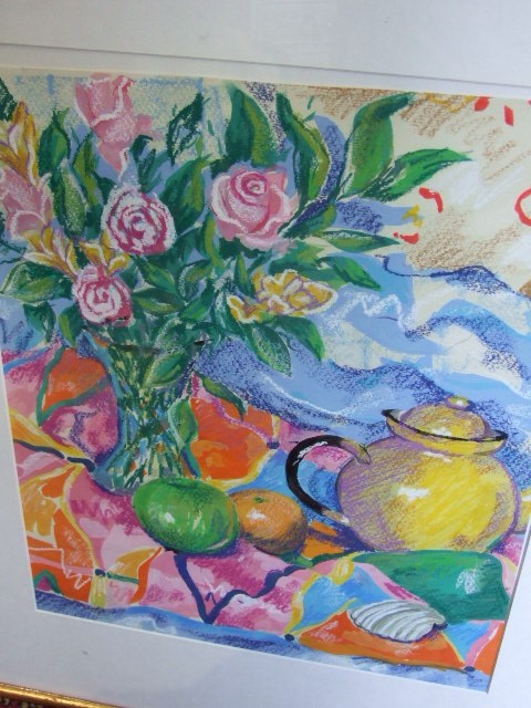 Still Life with Teapot by Fiona King ( mixed media ) 23 x 28 inches - Image 2 of 3