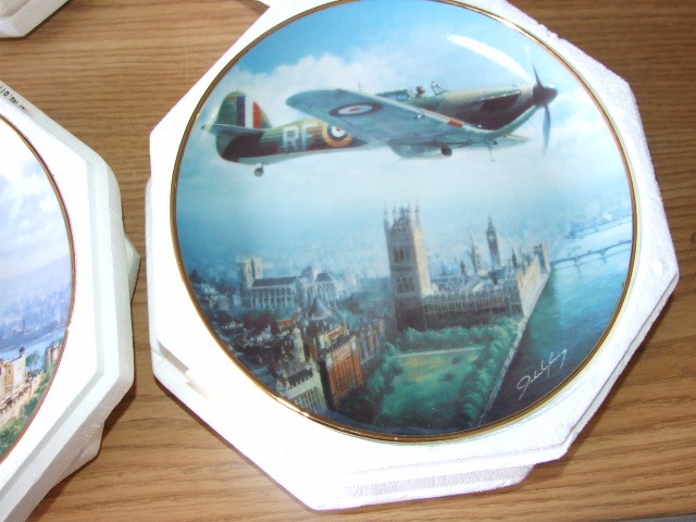 6 Franklin Mint RAF WW2 Fighter Aircraft Plates with certificates - Image 6 of 8