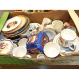 Box Royal Memorabilia China mainly Diana , a few coins , spoons etc as well