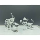 Swarovski crystal animals to incl lion cub (210460), baby elephant (191371) and rabbit, all boxed (