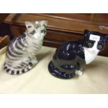 2 Just Cats 11 inches tall ( both purrfect )