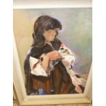 Oil on Board of Girl Berpel Sedgwick ?? 19 x 30 inches