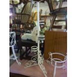 3 Wrought Iron Pot Stands 40 , 24 & 9 inches high