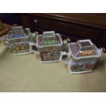 6 Sadler Collectors Teapots Circus , Carousel , Bandstand , Lancelot , Robin Hood & Battle Culden