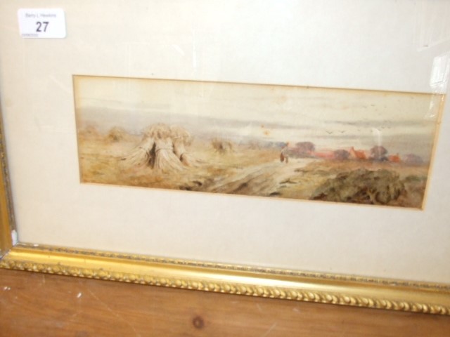T Davy 1900 watercolour 11 x 4 inches - Image 3 of 3
