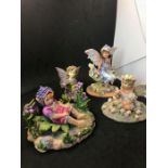 Collection of fairy ornaments incl Dezine Garland Fairy limited edition plus 3 Leonardo collection