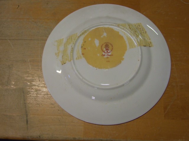 Royal Crown Derby Plate 9 inches wide ( no damage or chips only sticky tape on back from hanger) - Image 2 of 2