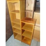 2 modern bookcases 54 x 13 1/2 & 36 x 13 inches