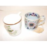 2 VINTAGE MUGS TO INCLUDE A BRIGHTLY COLOURED IRONSTONE MUG BY HICKS MEIGH & JOHNSON (1822-35)