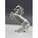 Swarovski Crystal White Stallion Horse (7612), boxed with certificate - missing an ear