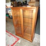 2 Door Glazed Display Cabinet 33 inches wide 50 tall 12 deep