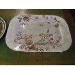 Large Serving Plate 19 x 14 inches & wall hanging plate A/F