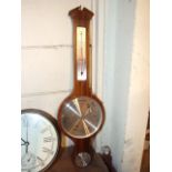 Modern barometer & repro ships clock