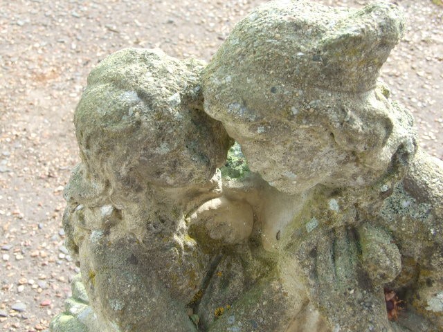 Weathered Concrete Couple 28 inches tall - Image 6 of 6