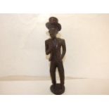 WOODEN HAND CARVED? FIGURE IN WESTERN CLOTHING CIRCA 1900