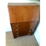 Retro 4 drawer bureau