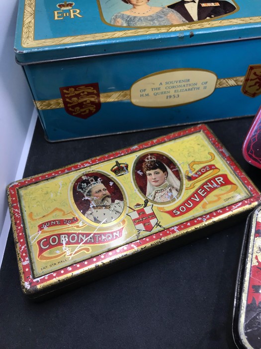 Collection of Vintage tins incl Coronation Souvenir tin 26th June 1902 from Rowntree & Co, - Image 3 of 3