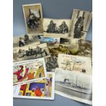 COLLECTION OF 20 VINTAGE POSTCARDS TO INCLUDE SOME WWII, SOME SAUCY AND SOME OF EGYPT