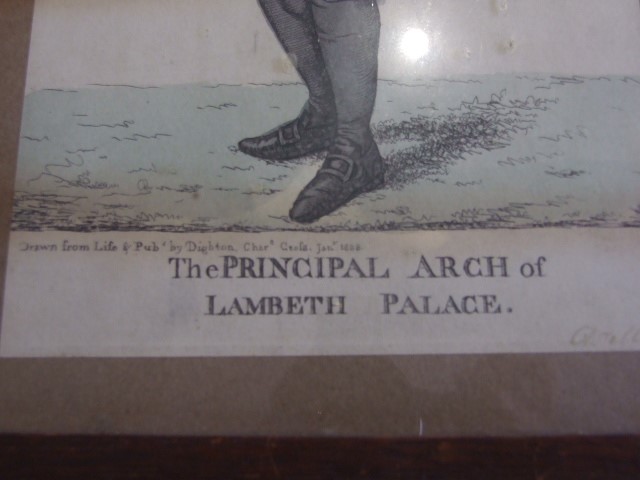 The Principal Arch of Lambeth Palace signed print in oak frame 14 x 10 inches - Image 2 of 5