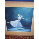 Watercolour of Ballerina signed Ernest Miils 19 x 22 inches including frame