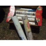 7 ROLLS VINTAGE WALLPAPER CROWN ETC (2 MATCHING)