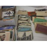 Collection of postcards incl 9 vintage booklets, mainly of Europe